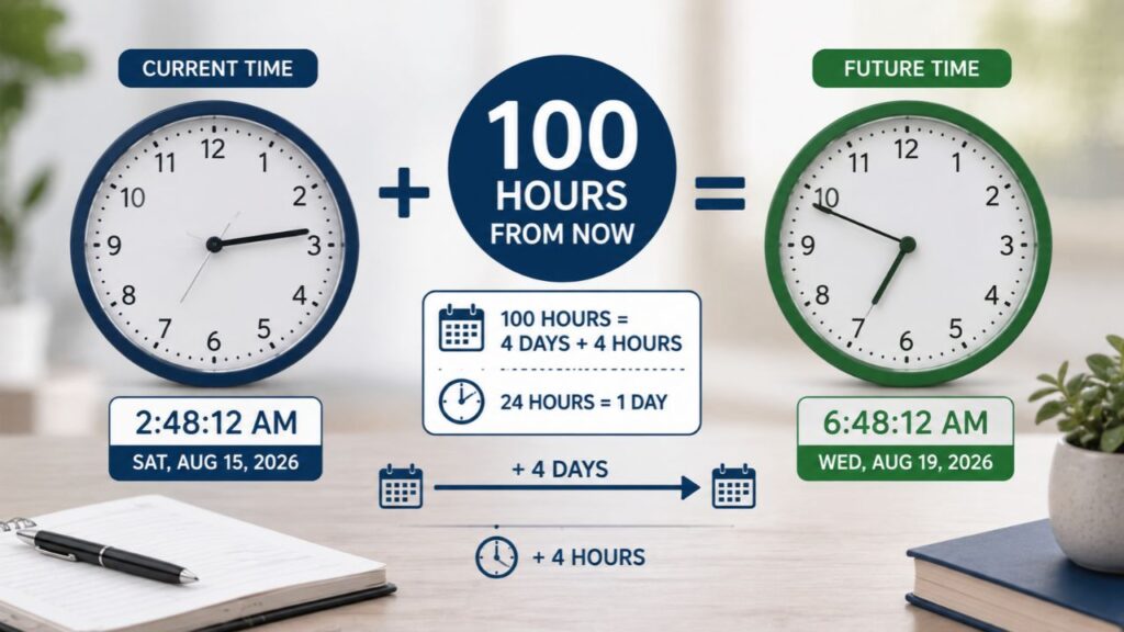 what-is-100-hours-from-now