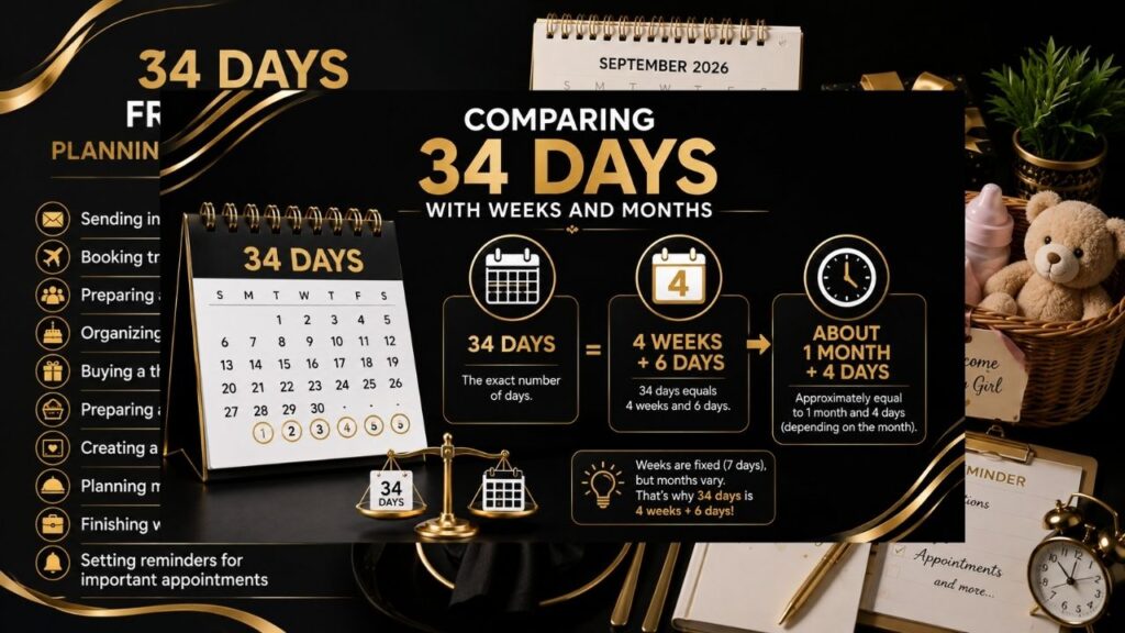 Comparing 34 Days With Weeks and Months